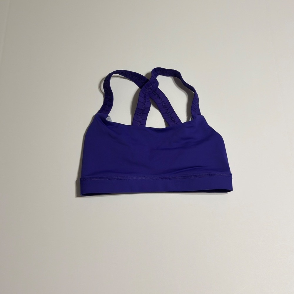 Lululemon Purple Cross Back Mesh Detail Sports Bra Size 4
